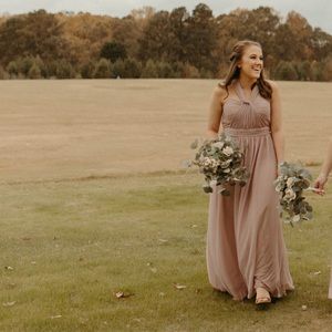 Mauve bridesmaid dress